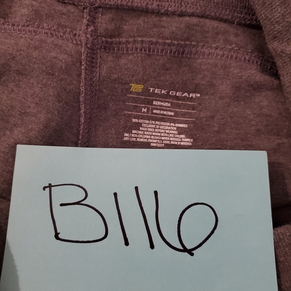 Tek Gear Gray Bermuda Athletic Shorts - Picture 5 of 6